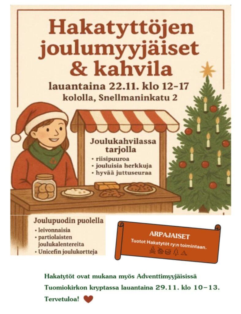 Hakatyttöjen joulumyyjäiset 22.11. - Lue lisää